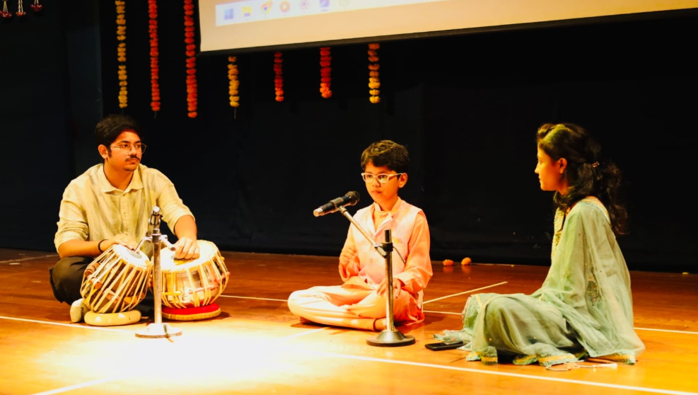 Classical music and tabla performance by students